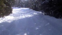 Randonnée motoneige 07.02.2015 vidéo 08 Passage dans les bois.