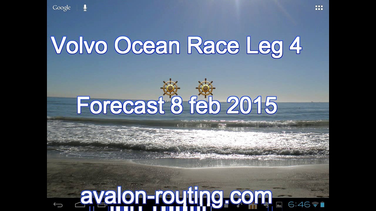 Volvo Ocean Race Forecast route 8 feb 2015