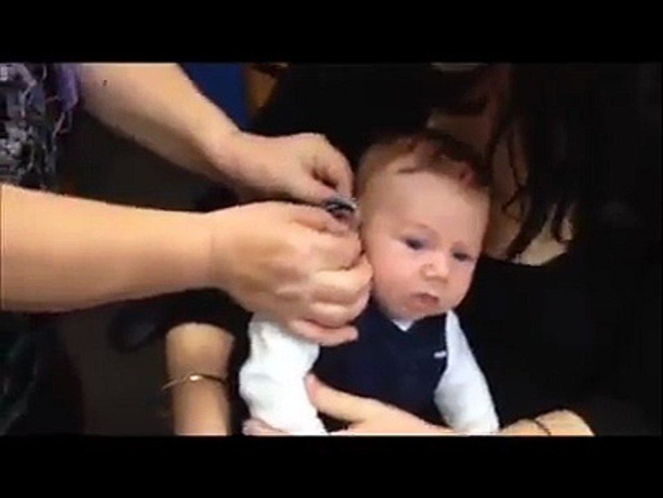 Watch the moment seven-week old hears for the first time with a hearing aid.