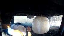Violent car crash : Lady runs red light and hits Honda S2000 - Dash cam footage