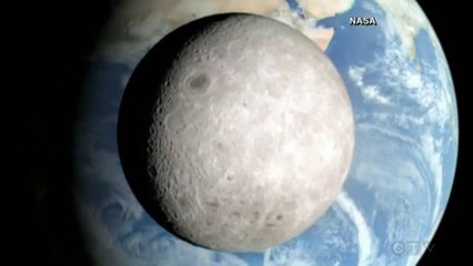 NASA - view from dark side of the moon where it is -240 deg. celsius