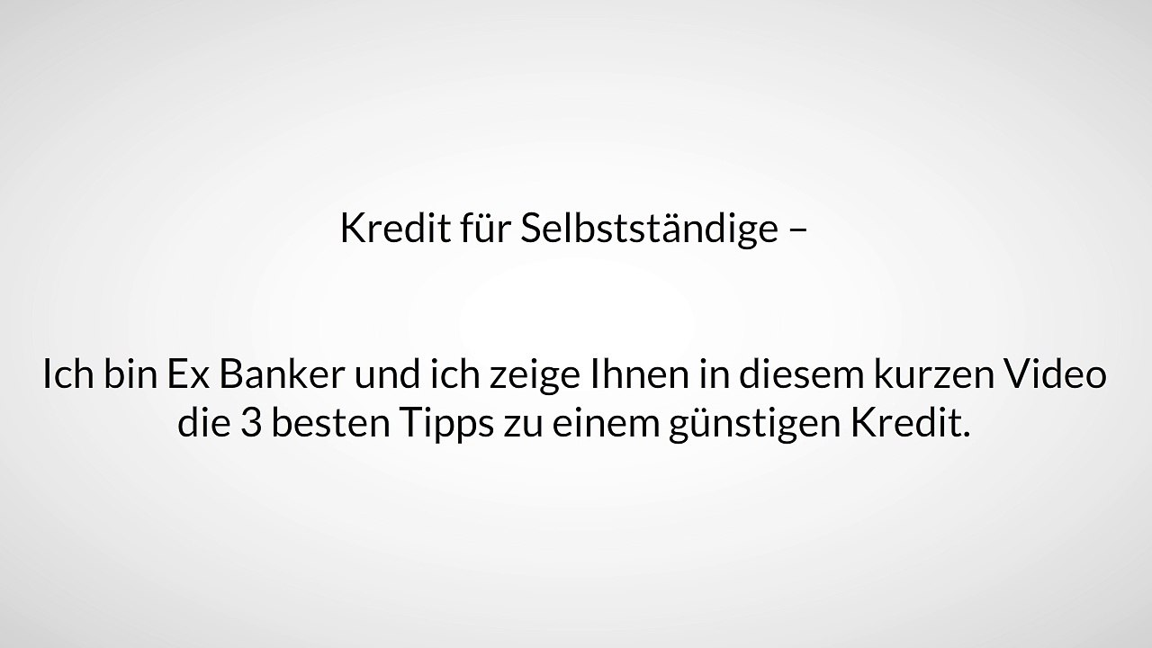 So bekommen Selbständige einen Kredit-ohne Bank