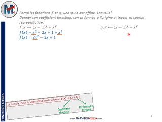 Exercice: Identifier et dessiner une fonction affine
