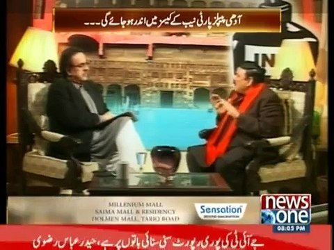 Sheikh Rasheed In Live With Dr. Shahid Masood - 8th February 2015 On News One