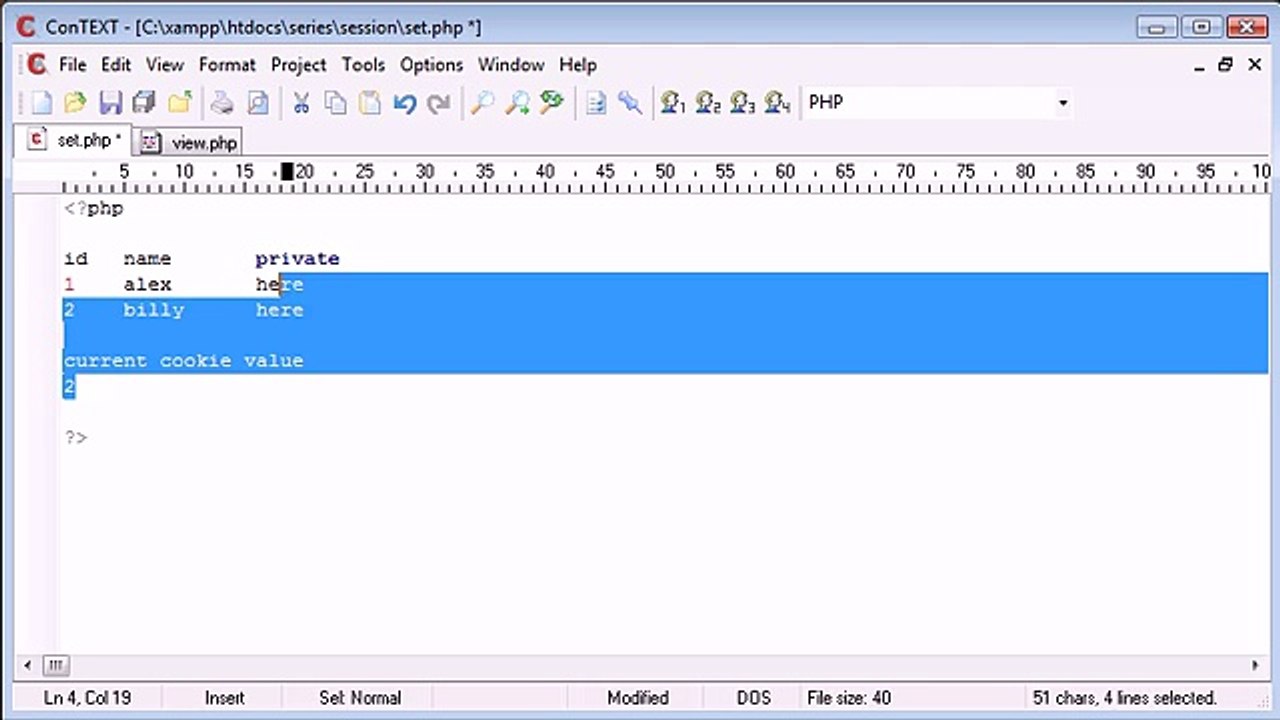 73 - Setting PHP Sessions