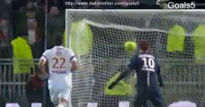 Zlatan Ibrahimovic Penalty Goal Lyon 1 - 1 PSG Ligue 1 8-2-2015