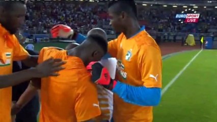 Les larmes d'André Ayew après la défaite du Ghana au tab CAN 2015