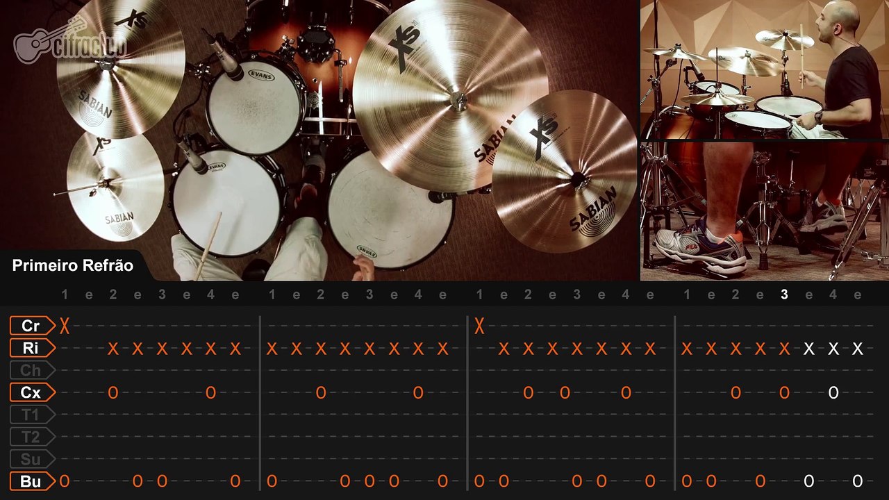 Lithium - Nirvana (drum lesson - aula de bateria)