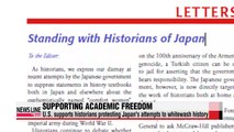 U.S. supports historians protesting Japan's attempt to change history text