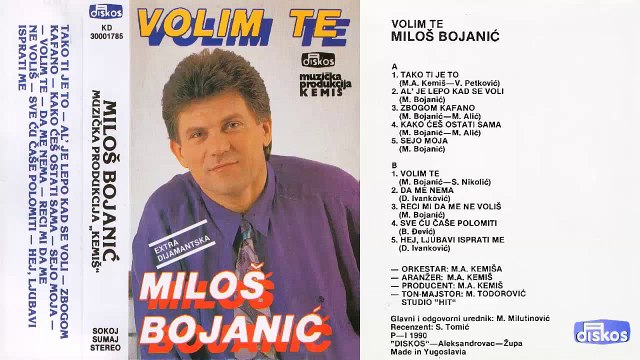 Milos Bojanic - Volim te - (Audio 1990) - CEO ALBUM