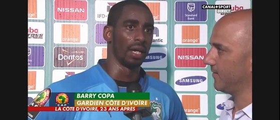 Can2015-L'émotion de Copa Barry après une victoire magique