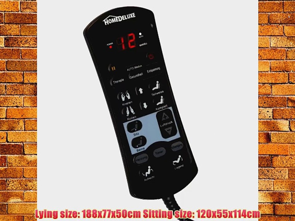 HOME DELUXE Sue?o Black Electric Back Massage Chair Shiatsu with Heat Massage Recliner Textile