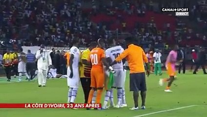 Les larmes d´André Ayew et consolations après la perte de la can 2015