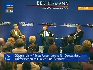 Harald Schmidt & Günther Jauch über "Kultfernsehen" in Phoenix - Die Diskussion (2002)