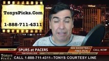 Indiana Pacers vs. San Antonio Spurs Free Pick Prediction NBA Pro Basketball Odds Preview 2-9-2015