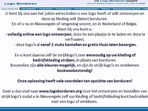 Logo op kleding borduren in Nieuwegein