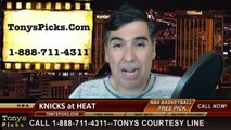 Miami Heat vs. New York Knicks Free Pick Prediction NBA Pro Basketball Odds Preview 2-9-2015