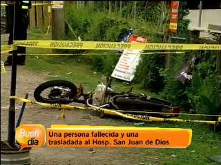 Confirman un fallecido tras choque de motocicleta contra carro en Tarbaca