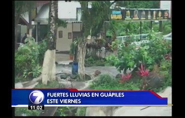 Fuertes aguaceros de este viernes generaron varias emergencias en Guápiles