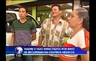 Madre e hijo impactados por rayo en Guápiles se recuperan satisfactoriamente