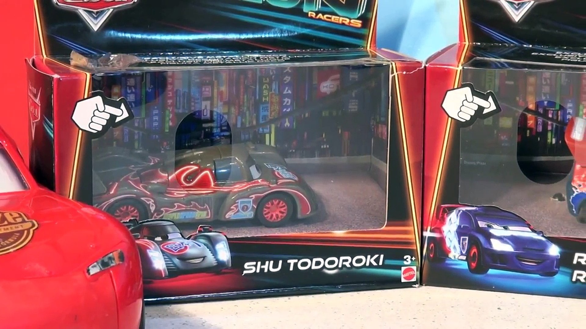 Disney Pixar Cars with NEON Lightning McQueen Lewis Hamilton, Shu
