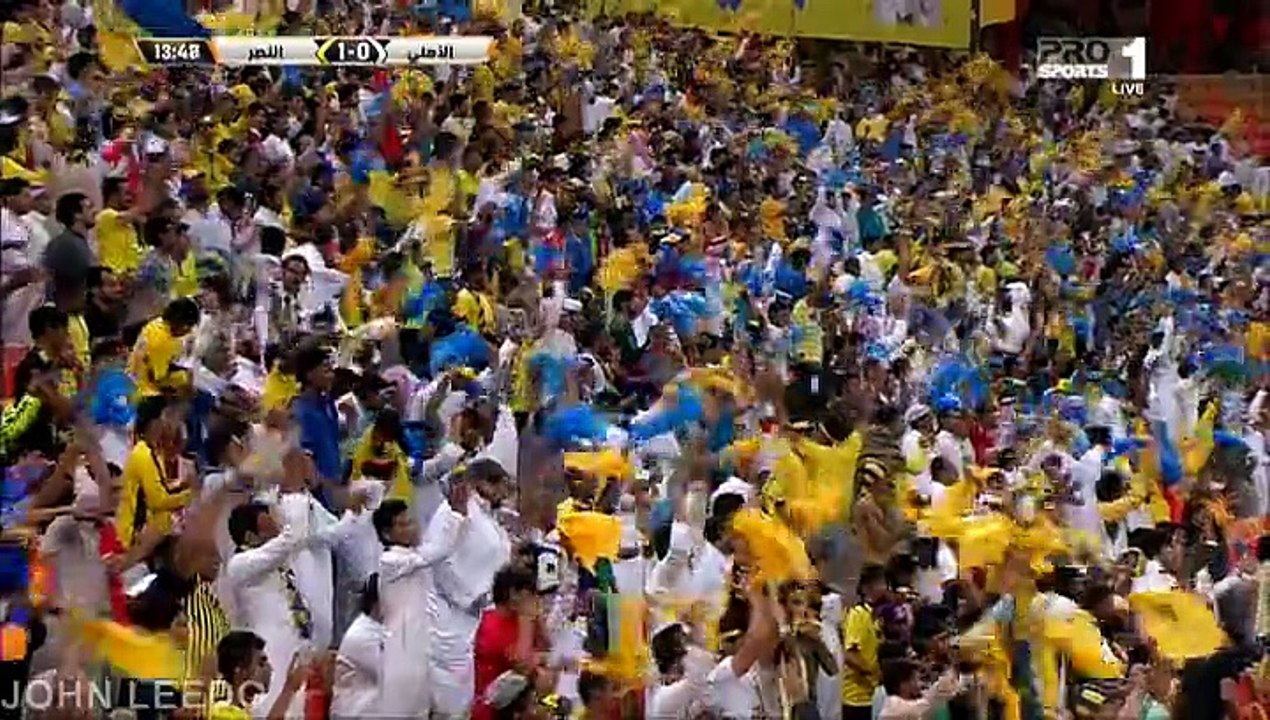 هدف النصر الأول على الأهلي كأس ولي العهد 2014 نصف النهائي