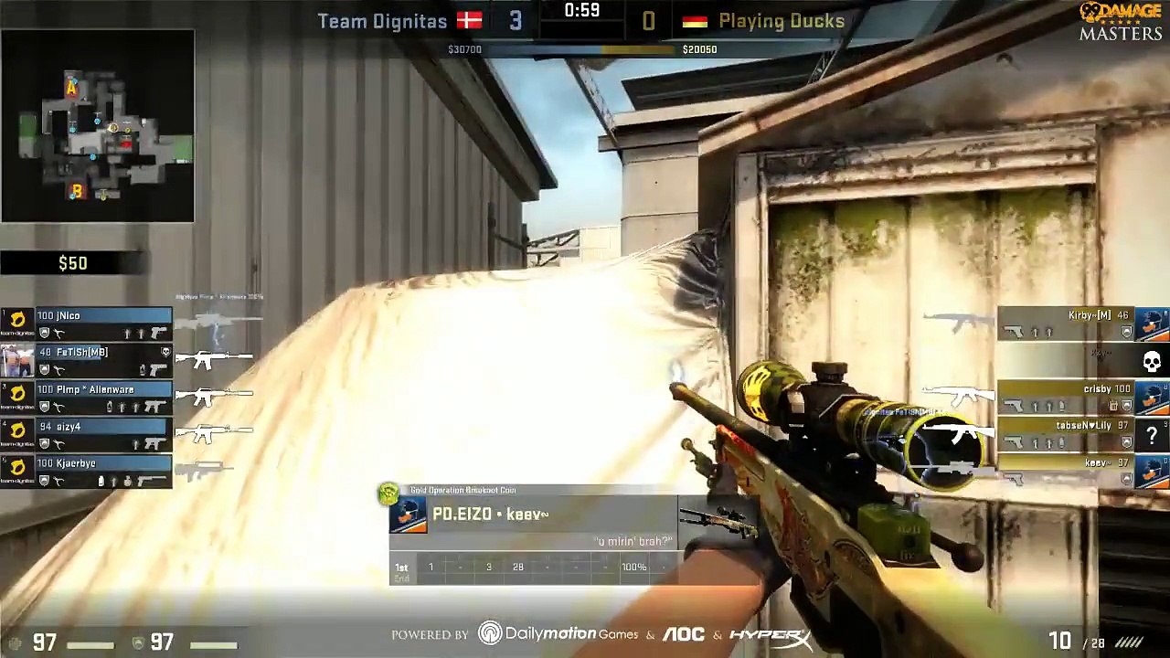 99DAMAGE Masters Gruppe A - Dignitas vs. Playing Ducks (de_cache) Map 2