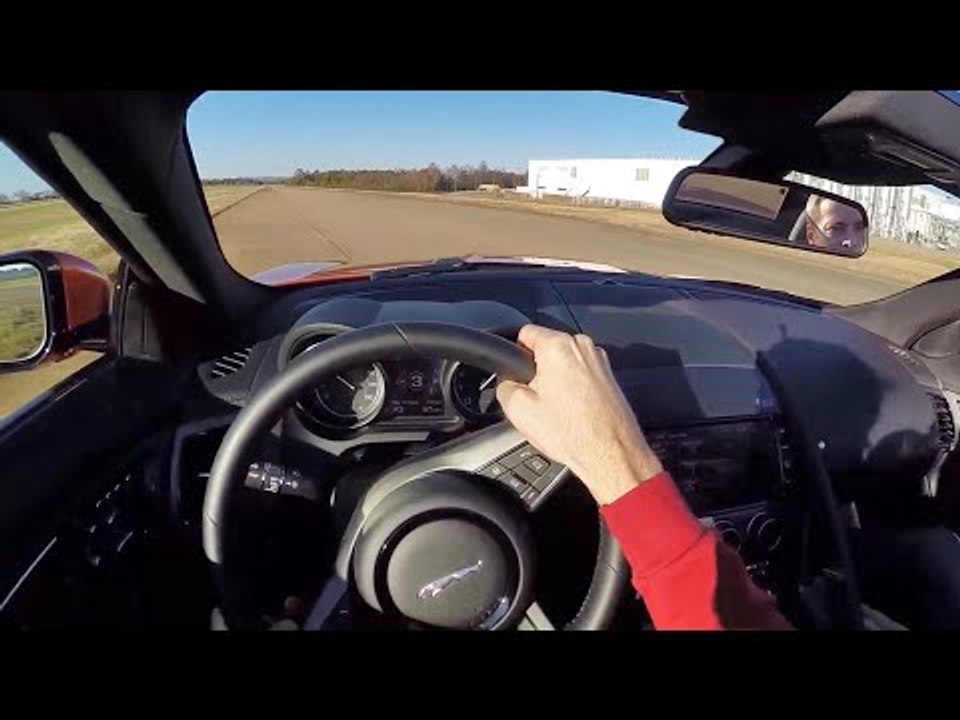2014 Jaguar F-Type V6 S Convertible - WR TV POV Airfield Test