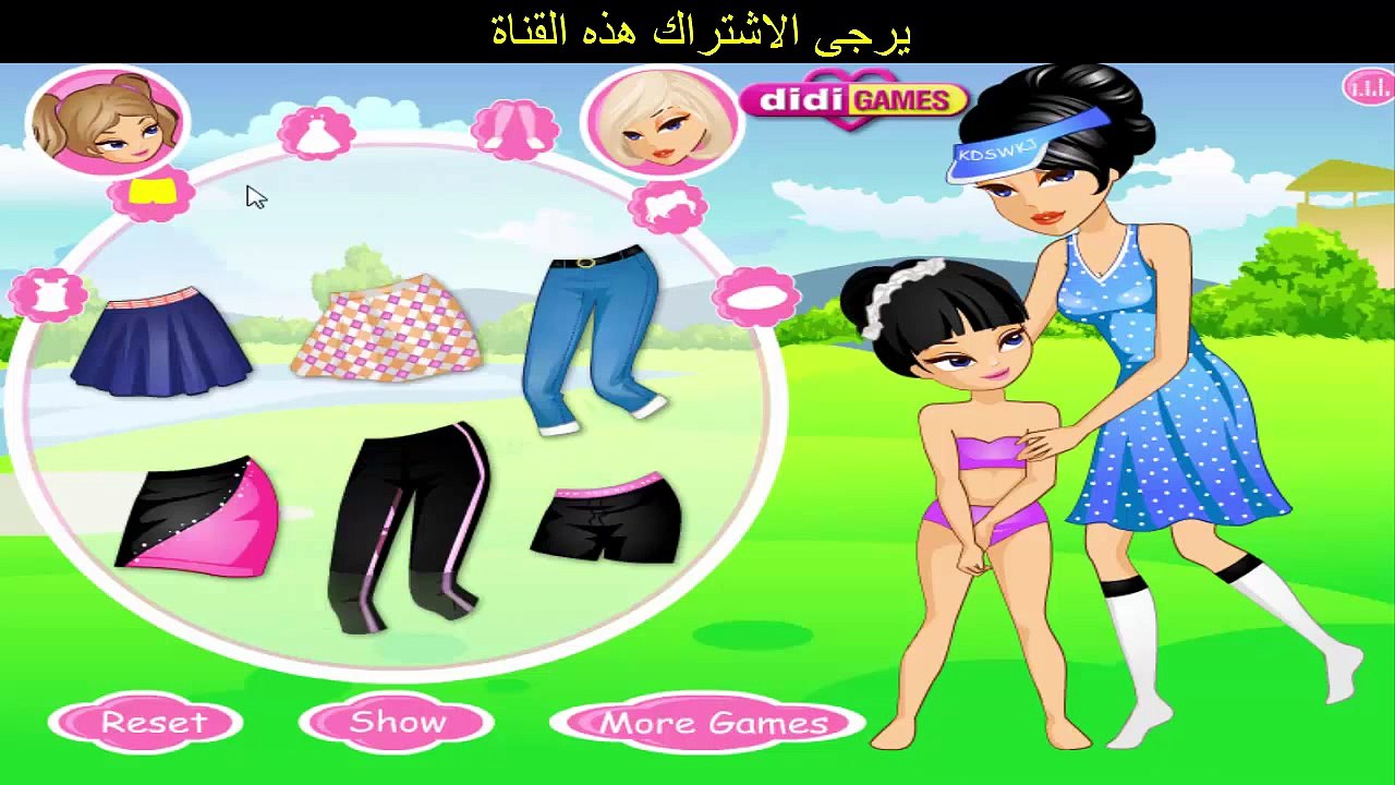 الغولف مع أمي واللباس لعبة - الأم وابنتها سوف شاحب الغولف