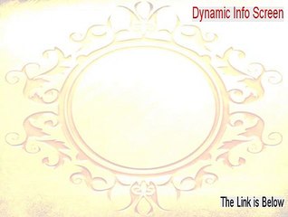 Dynamic Info Screen Serial (dynamic info screen alternative)