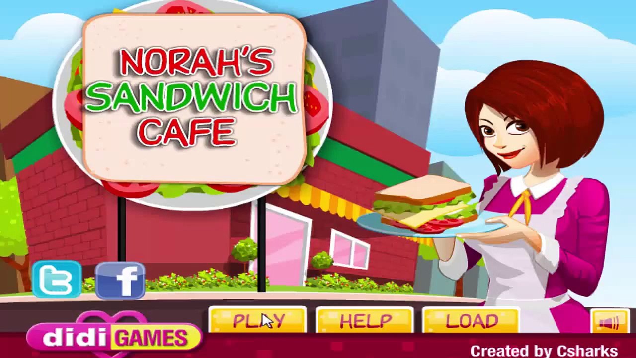 Cooking Games  ► Norah's Sandwich Café game for kids