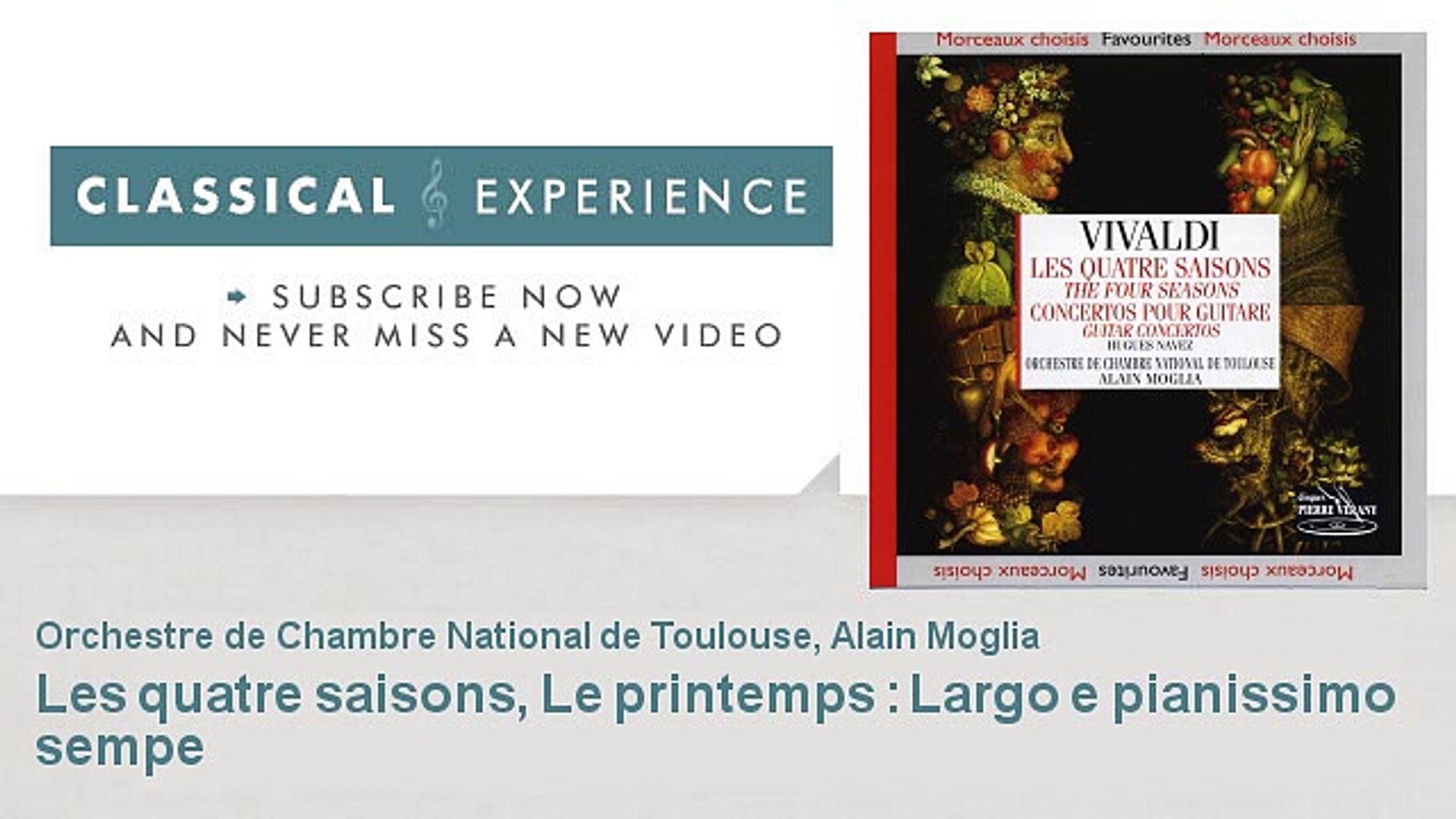 Antonio vivaldi : Les quatre saisons, Le printemps : Largo e pianissimo  sempe - Vidéo Dailymotion
