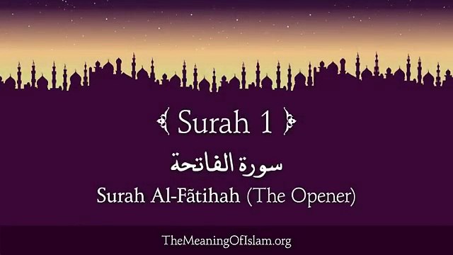 Translation Of Quran In English: Quran For All Mankind - Surah Al-Fatihah