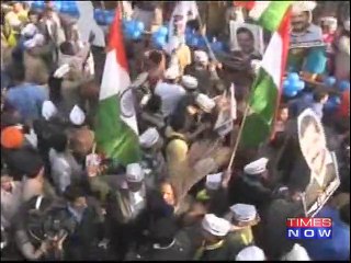 AAP Celebrates  Victory In Delhi Election 2015