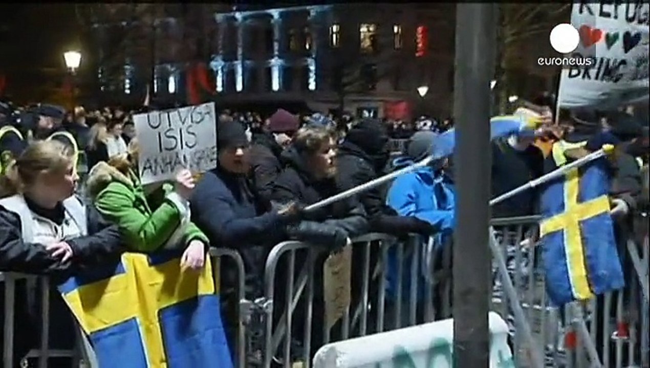 Erste Pegida-Demo in Schweden