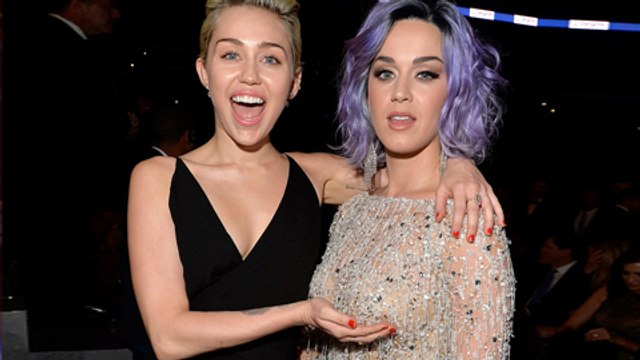 Miley Cyrus & Katy Perry's Awkward Moment At The 2015 Grammy Award