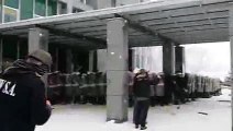 Policja strzela do protestujących górników z JSW 09.02.2015