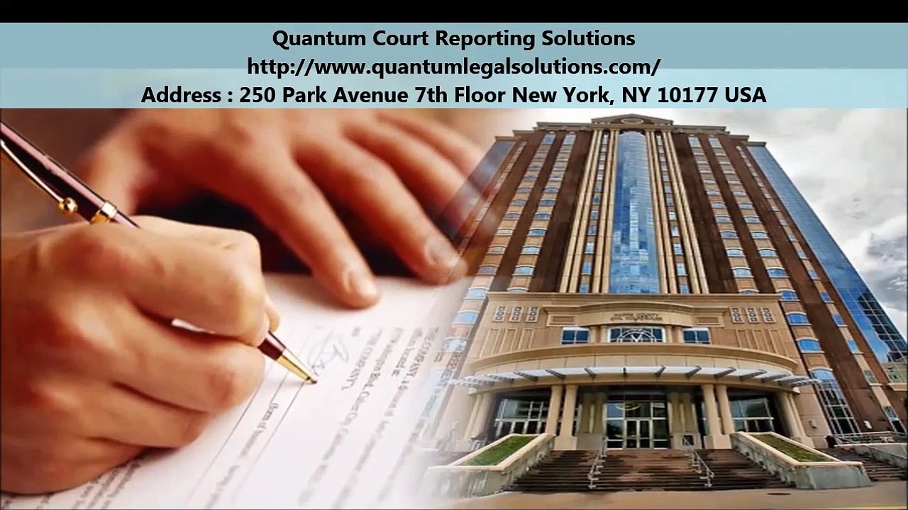 Quantum Court Reporting Services Solutions New York