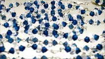 Blue and Clear Crystallized by Swarovski Crystal Beads Rosary