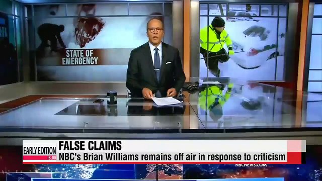 NBC's Brian Williams remains off the air after false claims