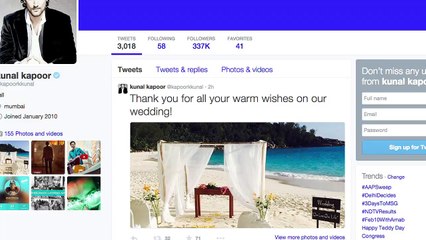 Watch Kunal Kapoor ties knot with Big Bs niece