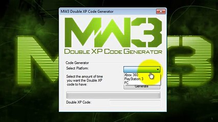 MW3 Double XP Générateur de code