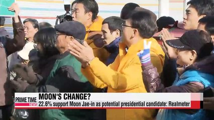 Moon Jae-in's popularity on rise since becoming main opposition party's new chairman