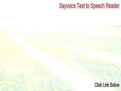 Sayvoice Text to Speech Reader Full (sayvoice text to speech reader 4.0 2015)