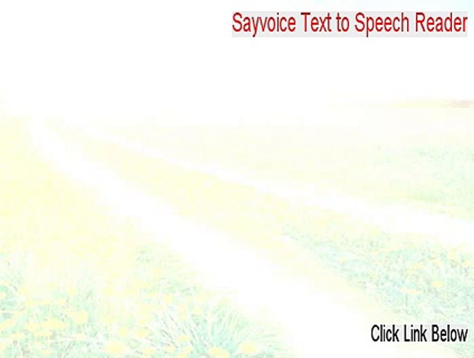 Sayvoice Text to Speech Reader Full (sayvoice text to speech reader 4.0 2015)