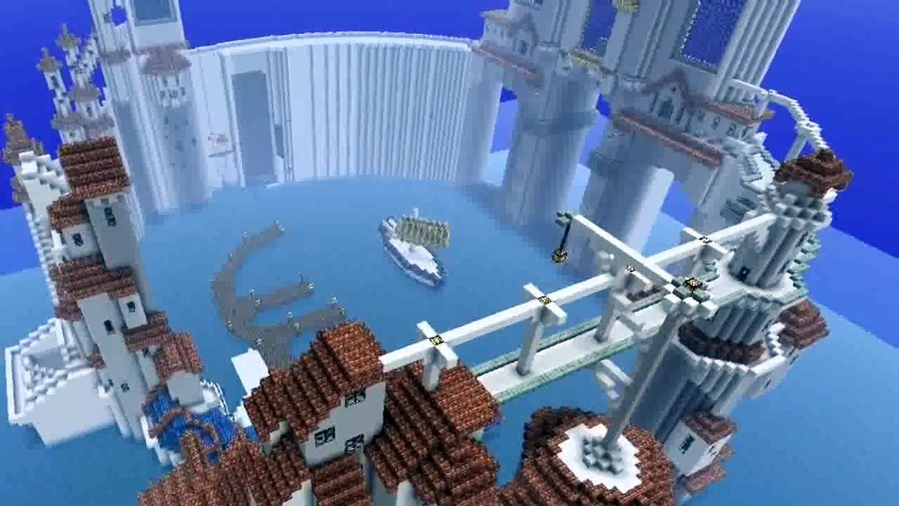 Minecraft Timelapse   Floating Elven Port