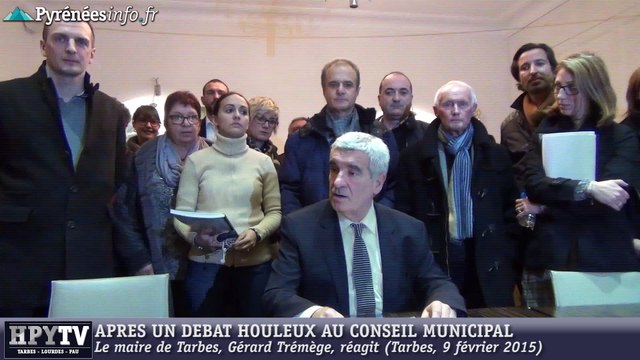 [TARBES] Conseil houleux La réaction de Gérard Trémège (9 février 2015)