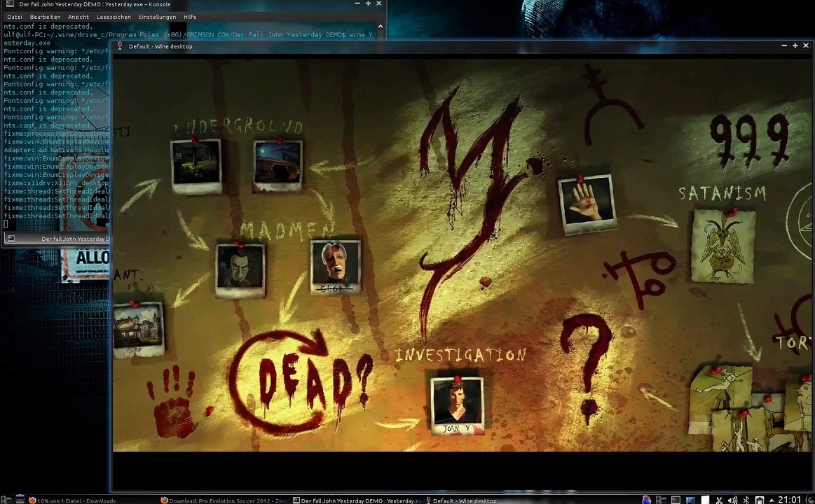 Arch Linux : John Yesterday Demo [wine]