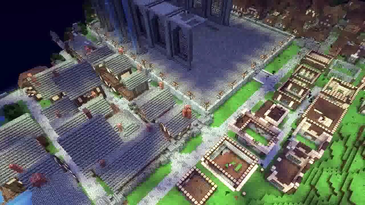 Minecraft Timelapse   Waterfall City
