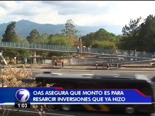 OAS pide $44 millones para rescindir contrato de carretera a San Ramón